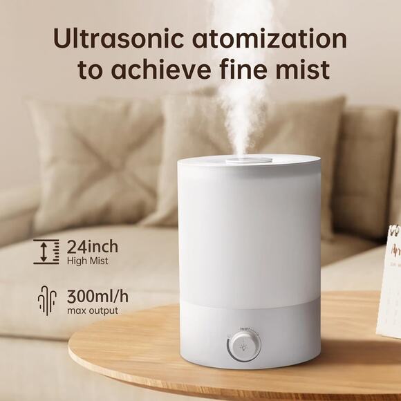 YOGIN Humidifiers for Bedroom Large Room Top fill 2.5L Ultrasonic 7 Color Mist - Picture 3 of 10